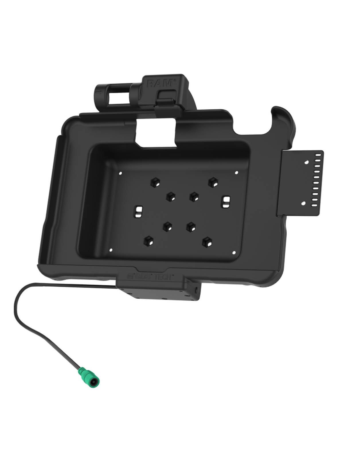 RAM Mounts Form-Fit Halteschale (Schnappverschluss) für Zebra ET5x (10.1“) Serie -  Mit Rugged Boot - 5.5mm DC-Anschluss 