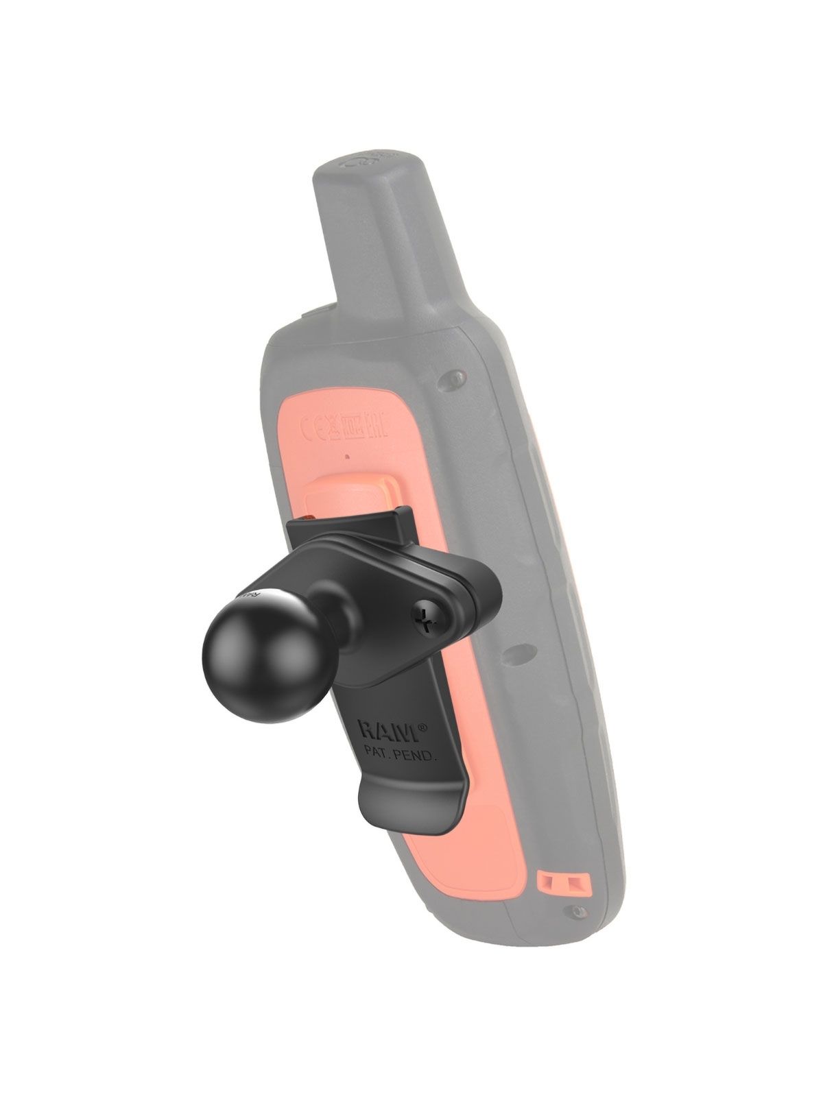 RAM Mounts Adapter für diverse Garmin Handgeräte inkl. Diamond-Basisplatte (Trapez) - B-Kugel (1 Zoll), Schrauben-Set