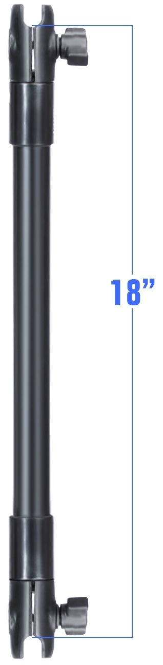 RAM SOCKET ARM W/ 1" AND 1" SOCKET 18"