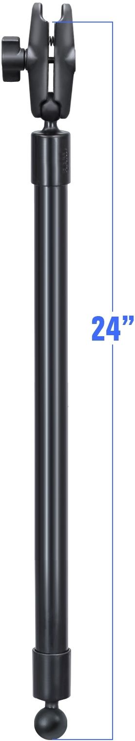 RAM 1" TO 1" BALL EXT POLE  24" LG W ARM