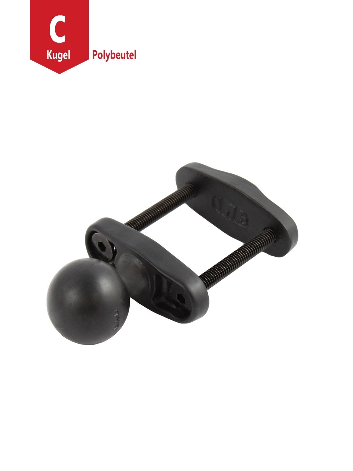 RAM Mounts Schraubklemme mit C-Kugel (1,5 Zoll) - 43,2 mm max. Breite, im Polybeutel