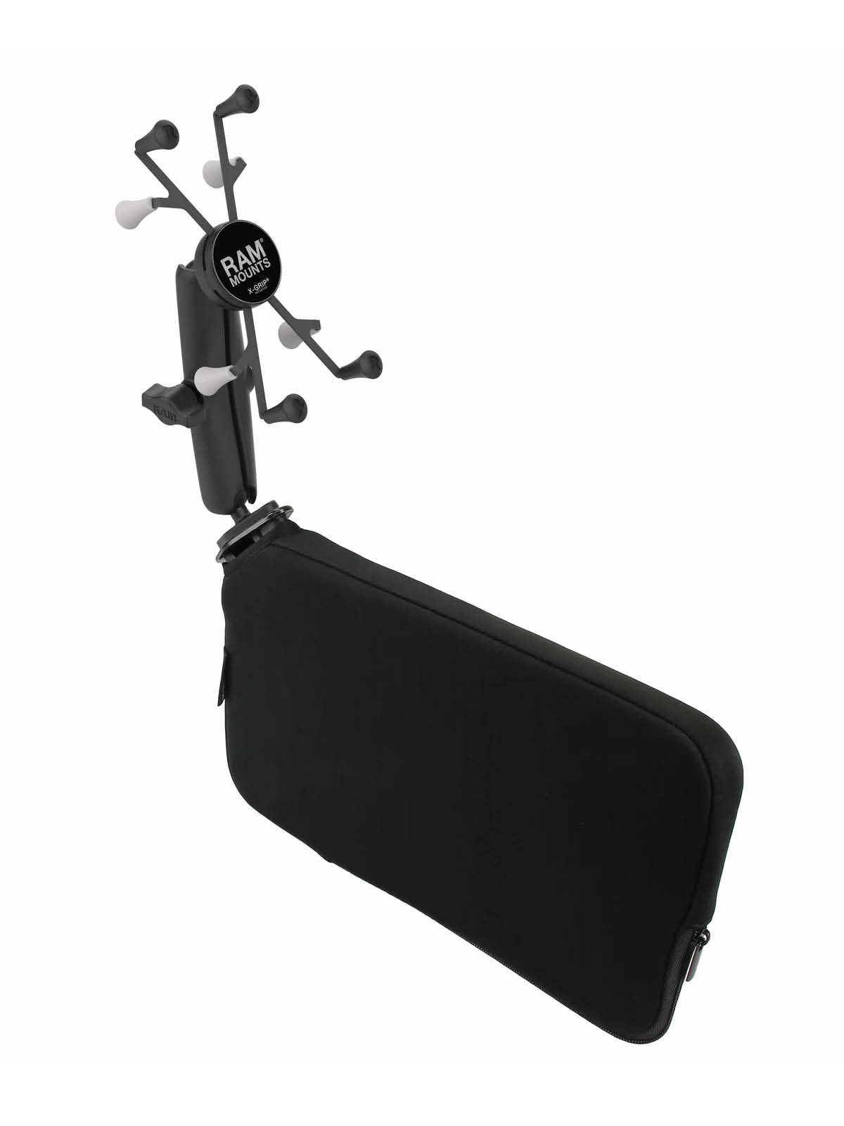 RAM Mounts Tough-Wedge Set für 7-8 Zoll Tablets - Zwischenraumpolster (ohne Pumpe), B-Kugel (1 Zoll), X-Grip Halteklammer, langer Verbindungsarm