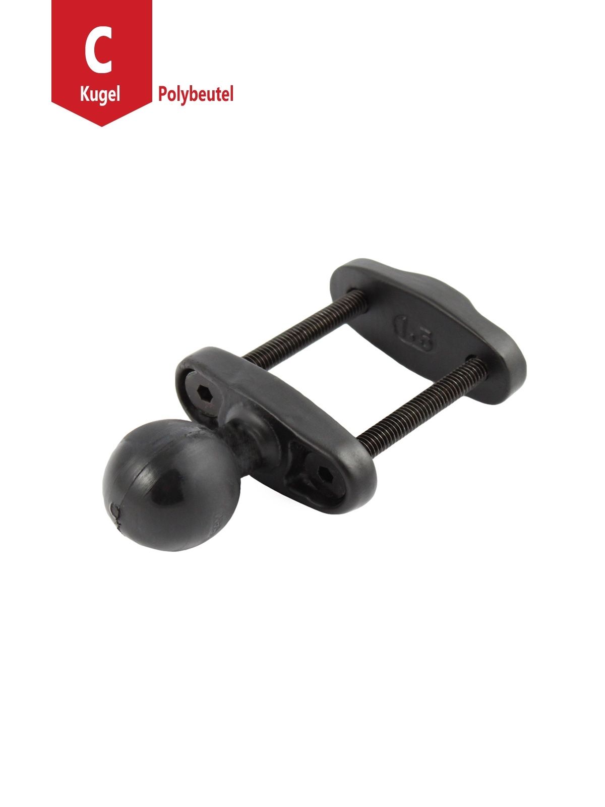 RAM Mounts Schraubklemme mit C-Kugel (1,5 Zoll) - 38,1 mm max. Breite, im Polybeutel