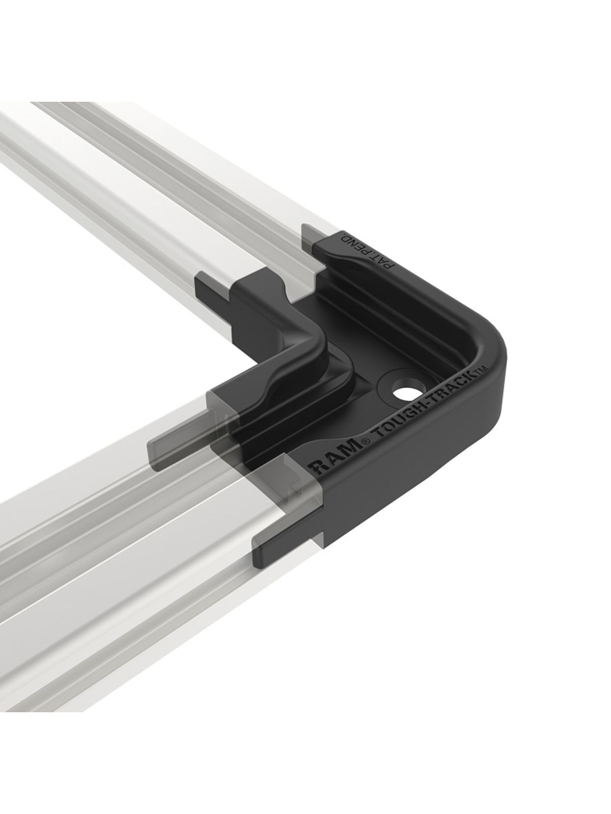 RAM Mounts Verbundstoff 90° Eckstück für Aluminium Tough-Track Schienen (extrudiert) - Verbindungsstück, im Polybeutel