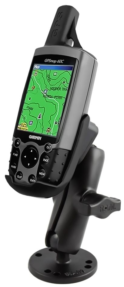 RAM Mounts Aufbau-Halterung Garmin GPSMAP 60 - B-Kugel (1 Zoll), mittlerer Verbindungsarm