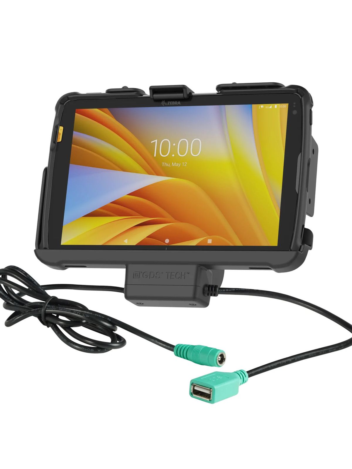 RAM Mounts EZ-Roll'r Halteschale für Zebra ET40 & ET45 (10“) Tablets - In Rugged Boot - 5.5mm & USB-A-Anschluss