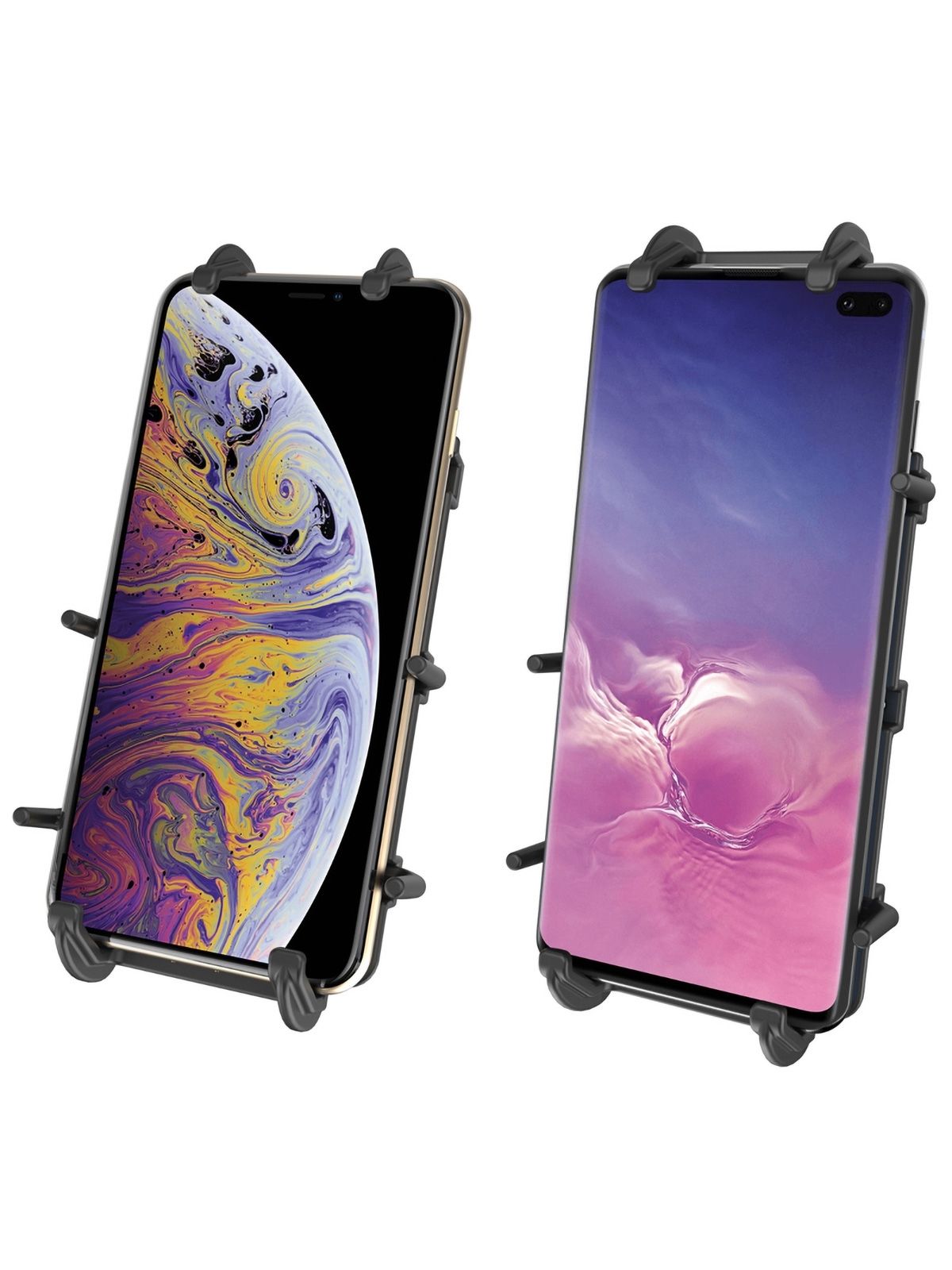 RAM Mounts Quick-Grip™ XL Universal Halteschale für große Smartphones - Diamond-Anbindung (Trapez), Schrauben-Set, im Polybeutel