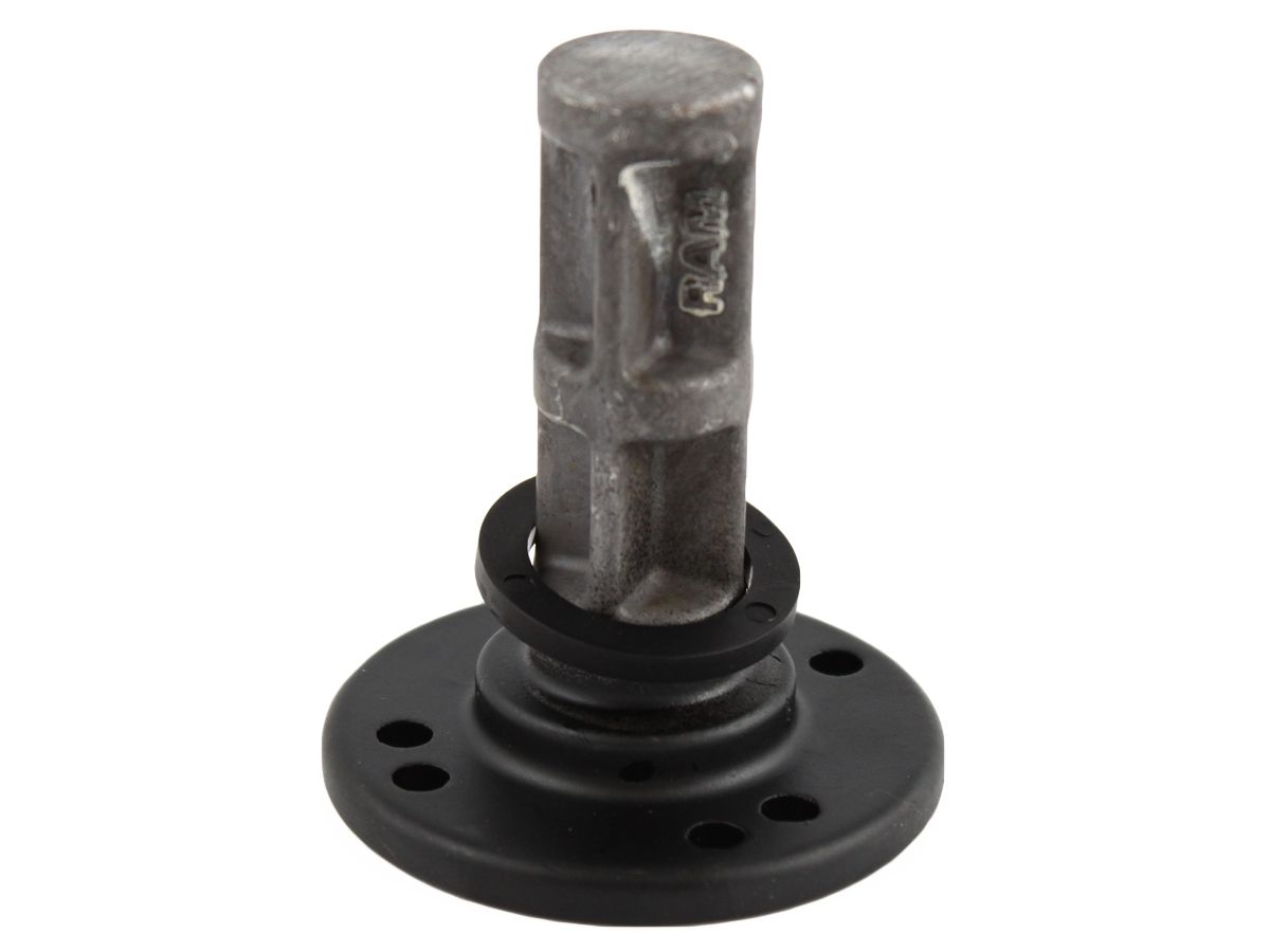 RAM Mounts runde Basisbefestigung mit NPT-Stift (12,7 mm Durchmesser) - Basis-Durchmesser 63,5 mm, im Polybeutel