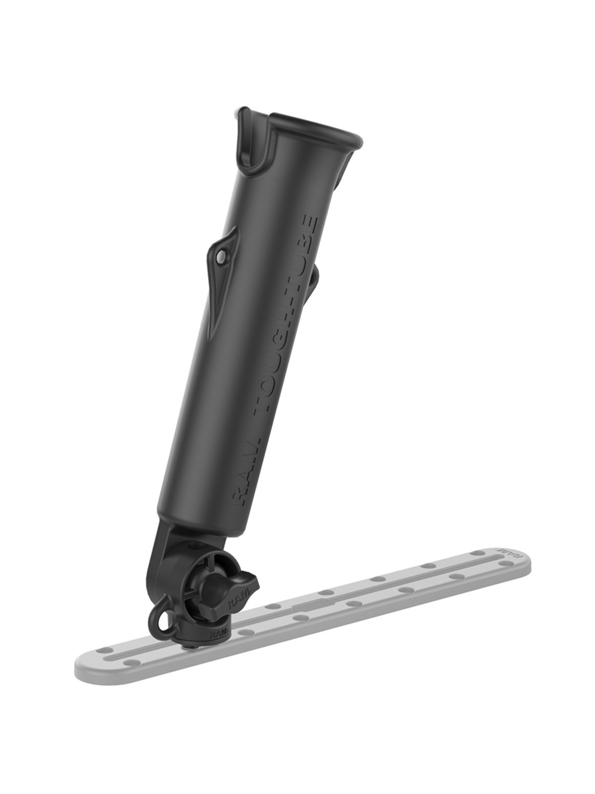 RAM Mounts Tough-Tube Verbundstoff Flöten-Halterung für Angelruten mit Tough-Track-Anbindung (T-Slot) - Ratchet-System