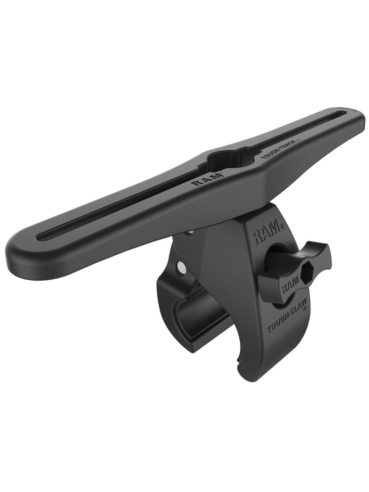 RAM Mounts Tough-Track Schiene mit Tough-Claw groß (Durchmesser 25,4-55,9 mm) - Schienen-Innenlänge ca. 270 mm