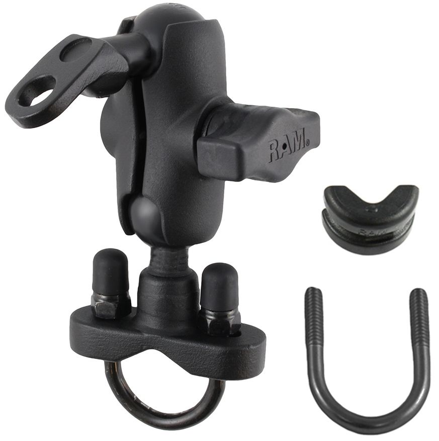 RAM Mounts Rohr-Set - B-Kugel (1 Zoll), Rohr-Klemme, kurzer Verbindungsarm, Kugel (9 mm Bohrung)