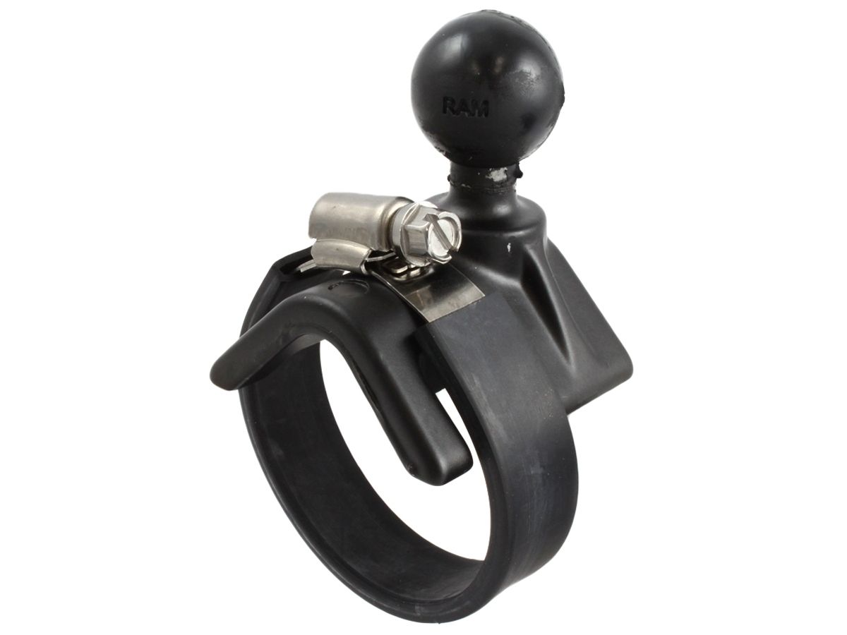 RAM Mounts V-Basis mit Rohrschelle - B-Kugel (1 Zoll), für Durchmesser 25,4-53,3 mm