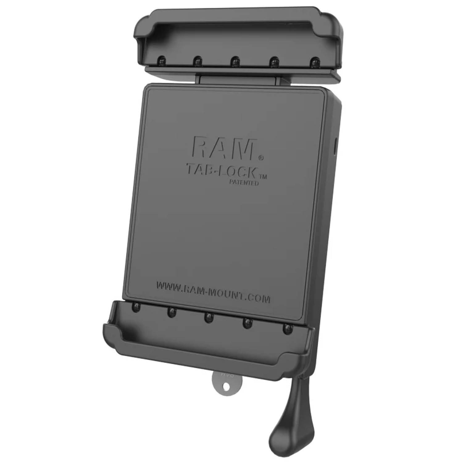 RAM Mounts Tab-Lock (abschließbar) Universal Halteschale für 7-8 Zoll Tablets - AMPS-Aufnahme, Schrauben-Set