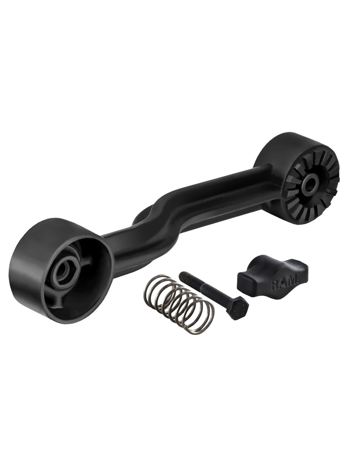 RAM Mounts Verbundstoff Ratchet-Verlängerungsarm für Angelrutenhalterungen - Länge ca. 200 mm, Feststell-Kit, im Polybeutel