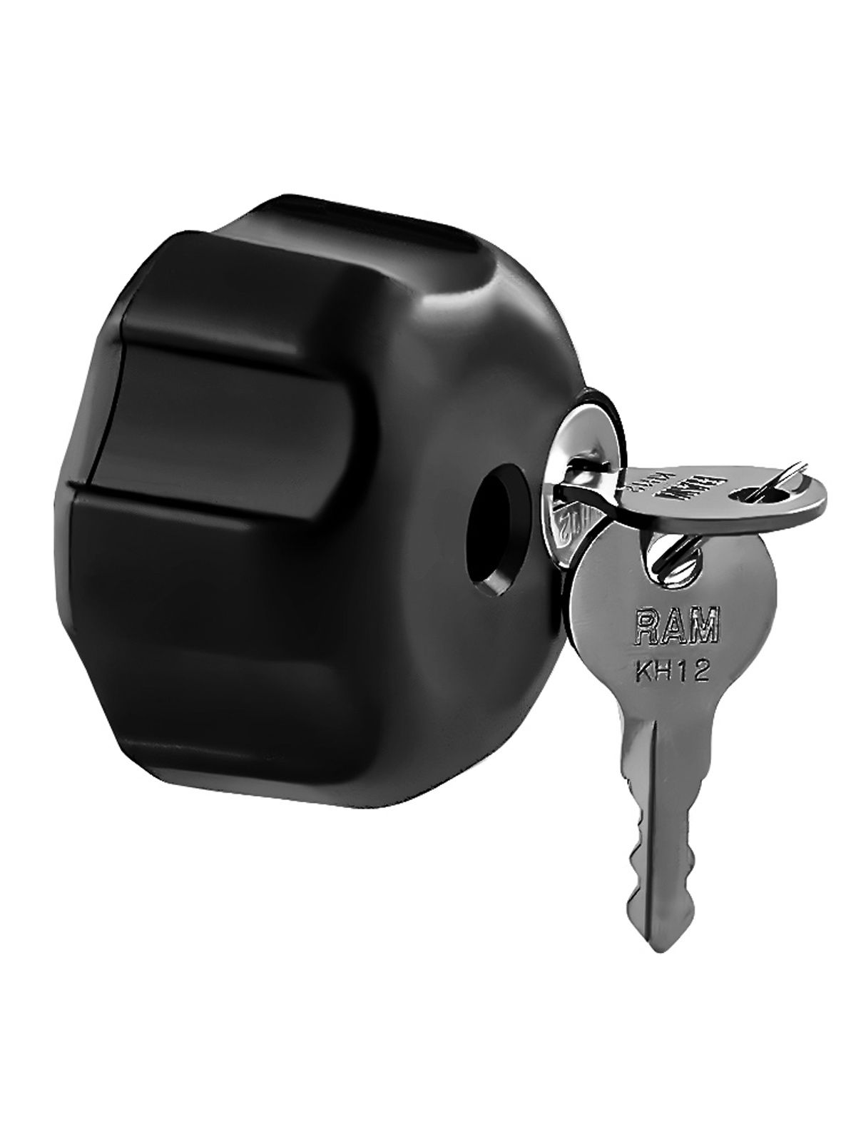 RAM Mounts Sicherungsschloss (Stahl verstärkt) für B-Kugel Verbindungsarme - 1/4"-20 Innengewinde, 2 Schlüssel, im Polybeutel