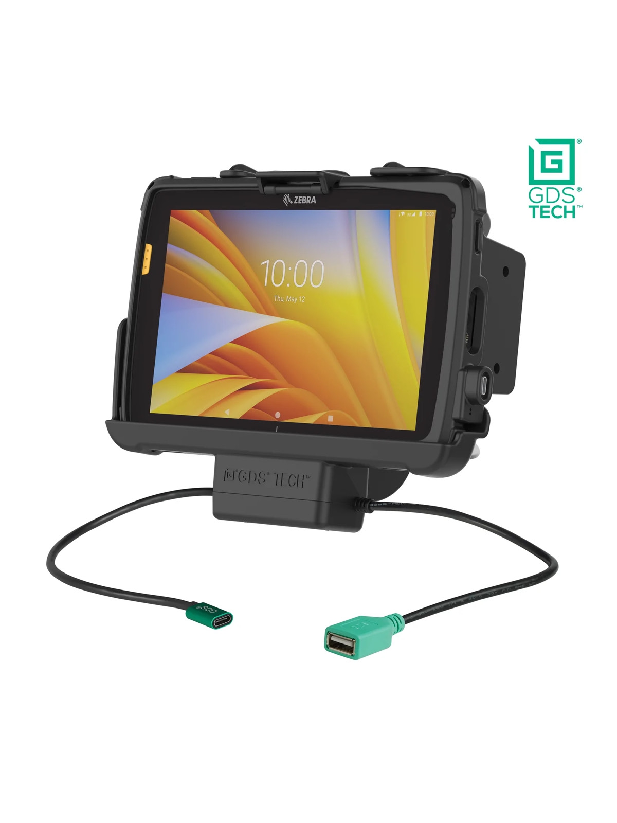 RAM Mounts GDS Tough-Dock Zebra ET4x 8 Zoll Tablet in IntelliSkin-Lade-/Schutzhüllen - USB-C, USB-A, 60 W Ausgang, AMPS-/VESA-Aufnahme