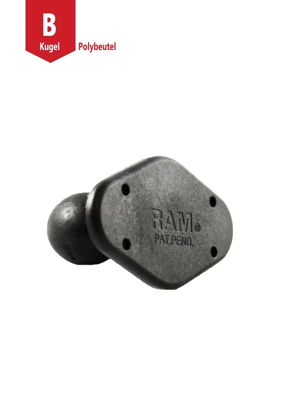 RAM Mounts Verbundstoff EZY-MOUNT Basis mit B-Kugel (1 Zoll), im Polybeutel