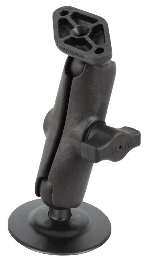 RAM Mounts Verbundstoff-Set - Klebebasis, mittlerer Verbindungsarm, Diamond-Basisplatte (Trapez), B-Kugel (1 Zoll), im Polybeutel