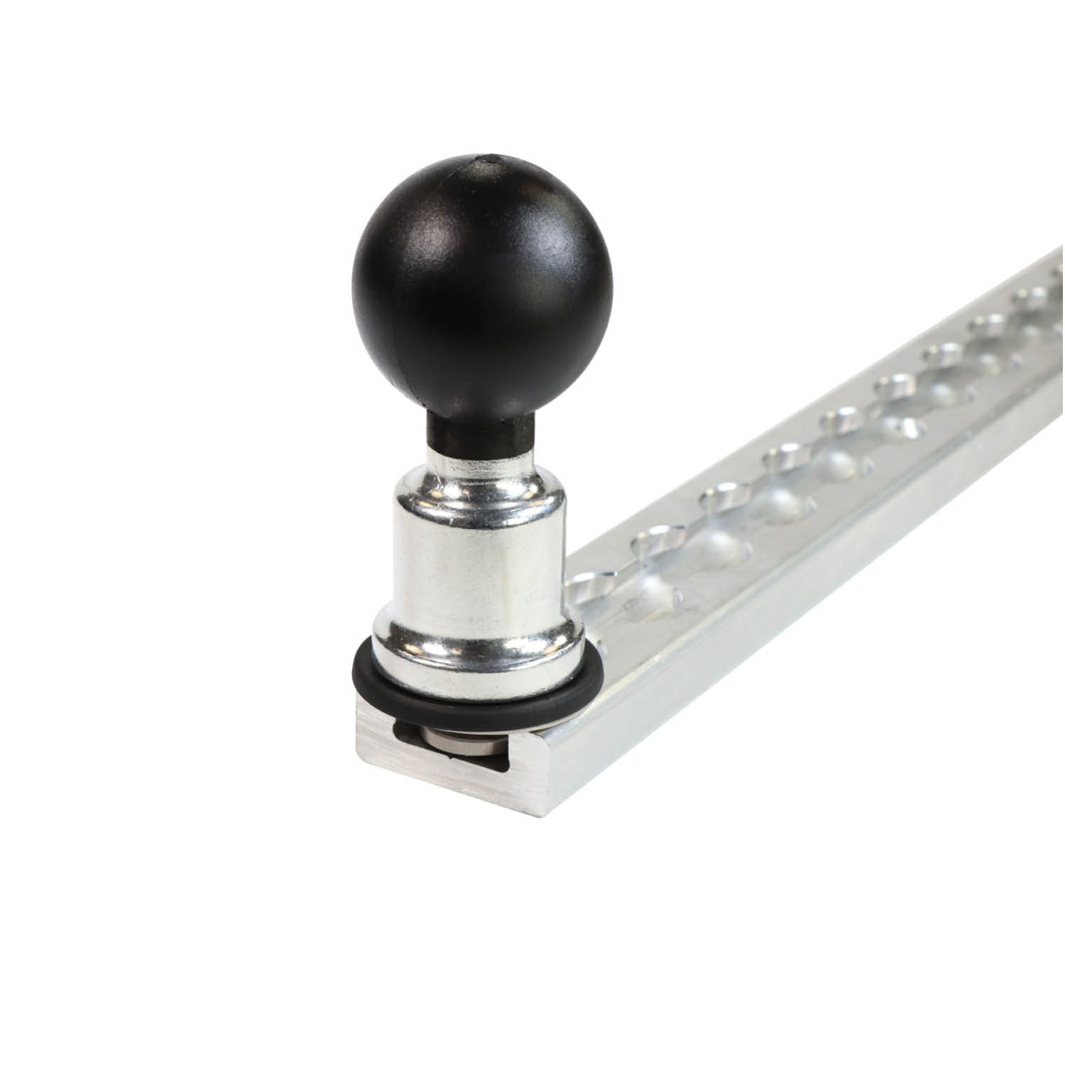 RMG Aluminium-Kugeladapter - Innengewinde 1/4“-20 UNC - Mit Tellerschraube 18 mm Durchmesser & U-Scheibe - 35 mm Außendurchmesser - 8,4 mm Innendurchmesser - Stärke 1,5 mm - B-Kugel (1 Zoll)