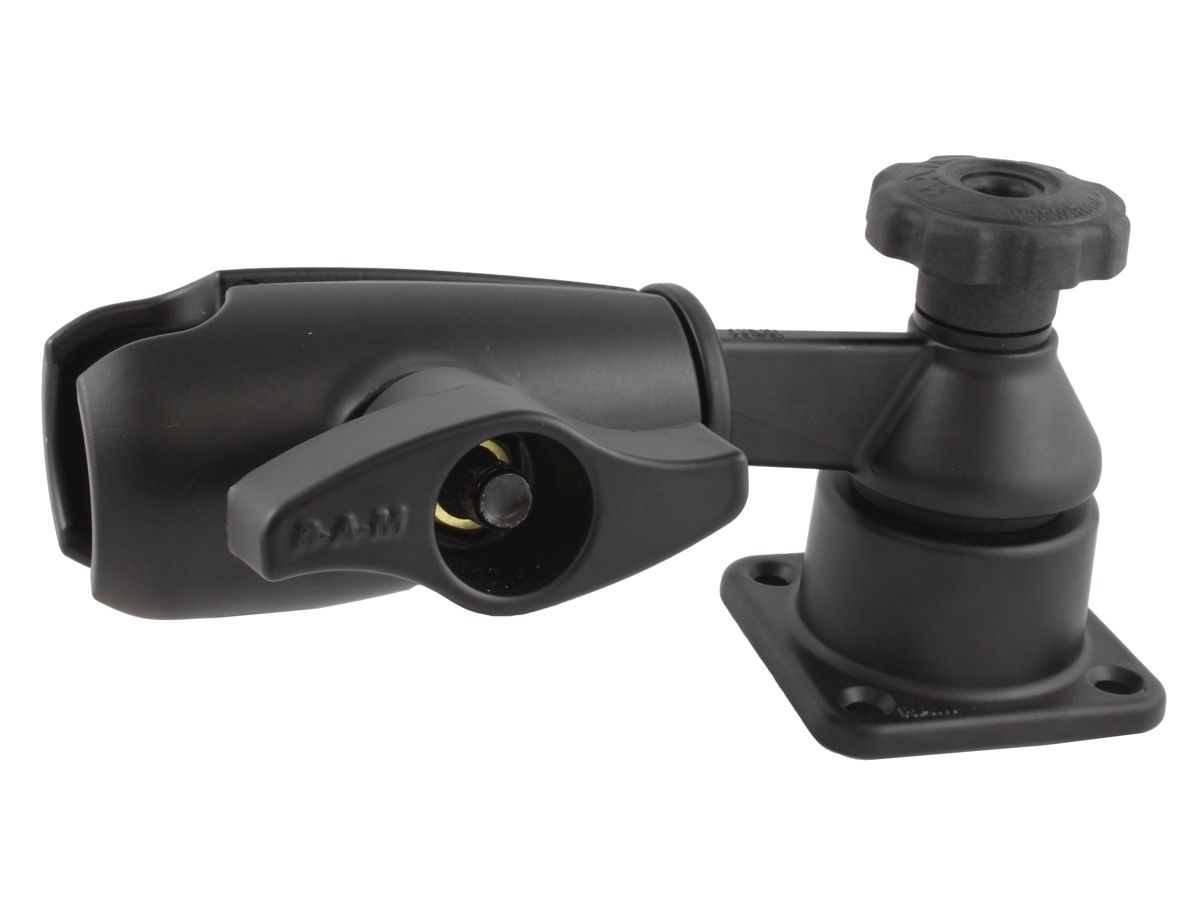 RAM Mounts Schwenkarm mit D-Kugel Aufnahme (2,25 Zoll) - Horizontal-Basis, im Polybeutel