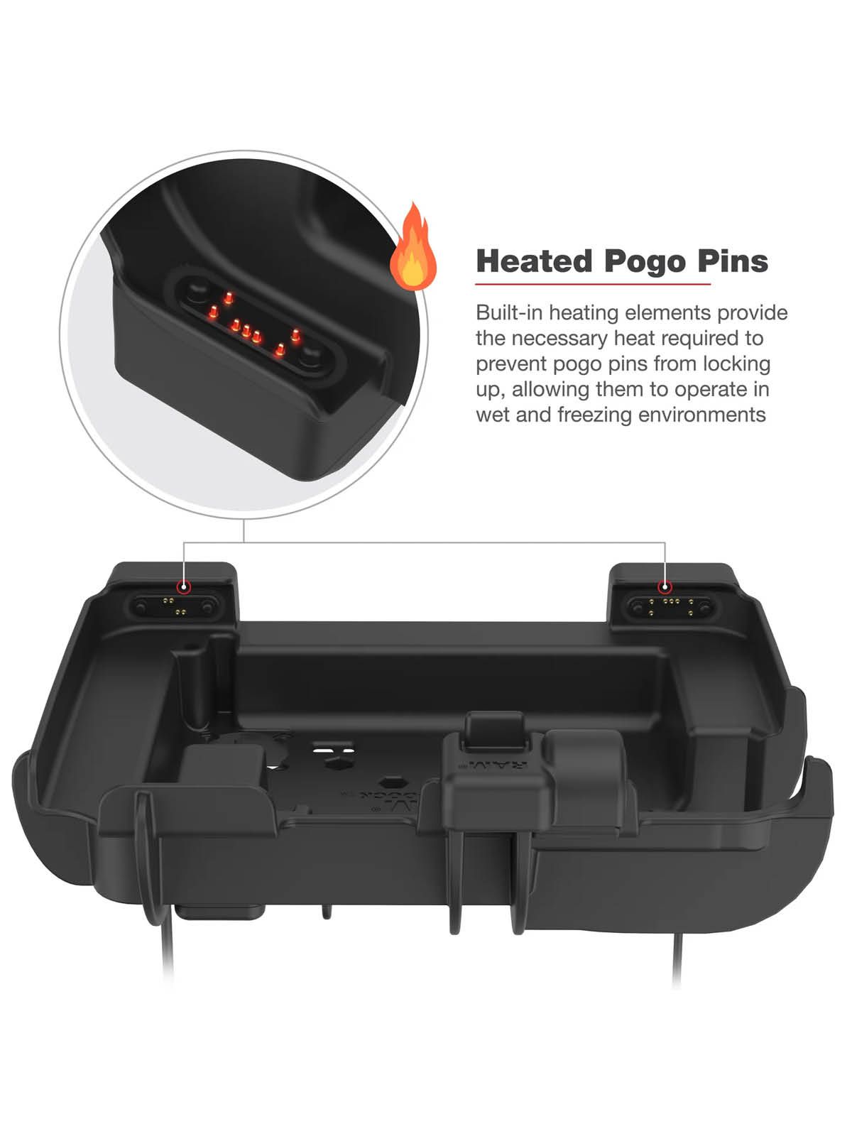 RAM Mounts Form-Fit Halteschale für Zebra ET60 & ET65 Tablets - mit & ohne Tastatur - Beheizte Pogo-Pins - 5.5mm DC & Dual USB-A-Anschluss RAM Mounts Form-Fit Halteschale für Zebra ET60 & ET65 Tablets - mit & ohne Tastatur - Beheizte Pogo-Pins - 5.5mm DC & Dual USB-A-Anschluss