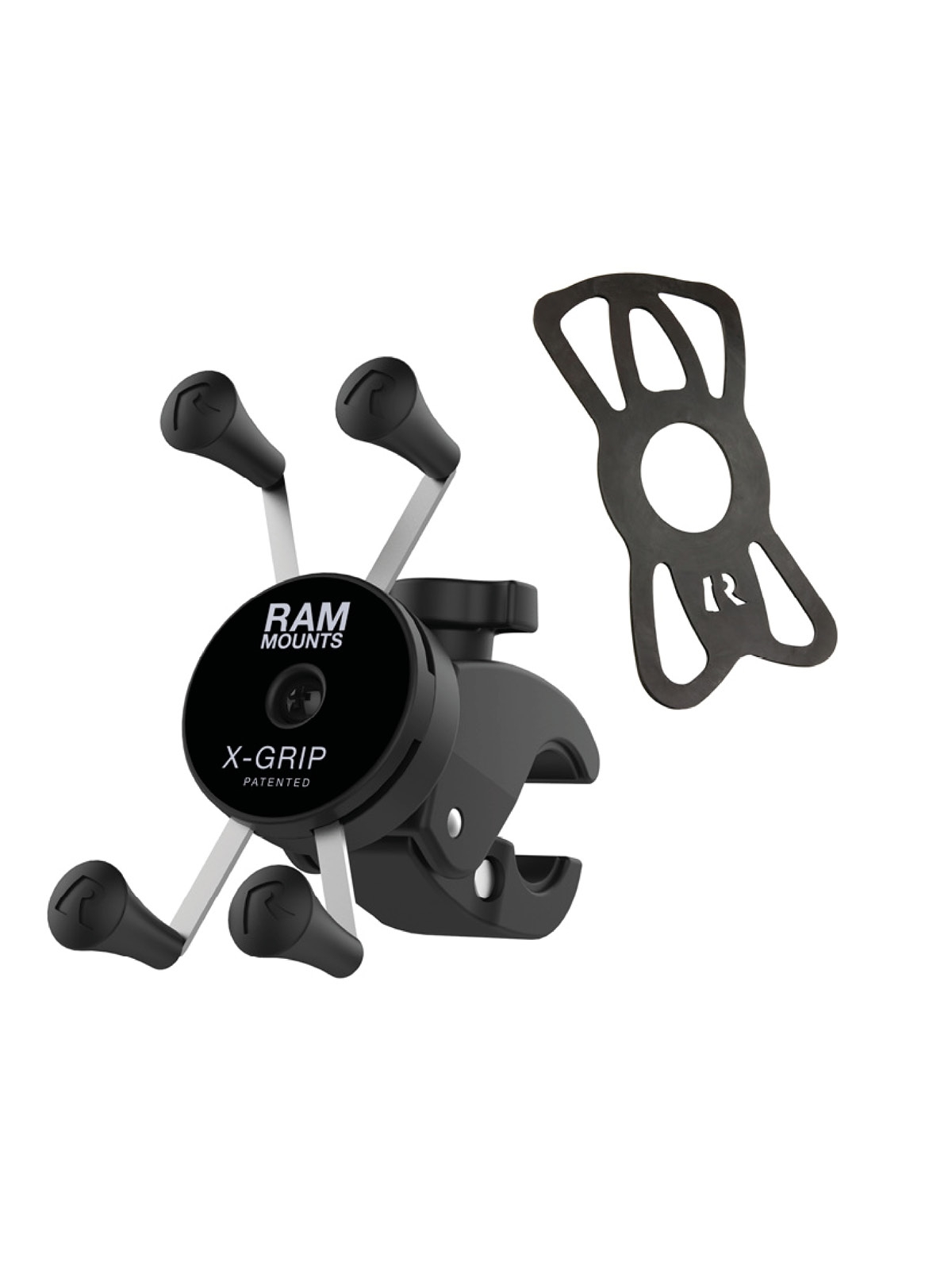 RAM Mounts X-Grip Low Profile Klemm-Halterung für Smartphones - Bis 82,55 mm Breite - Tough-Claw Klein (Durchmesser 15,87 mm bis 28,95 mm) - Direktanbindung