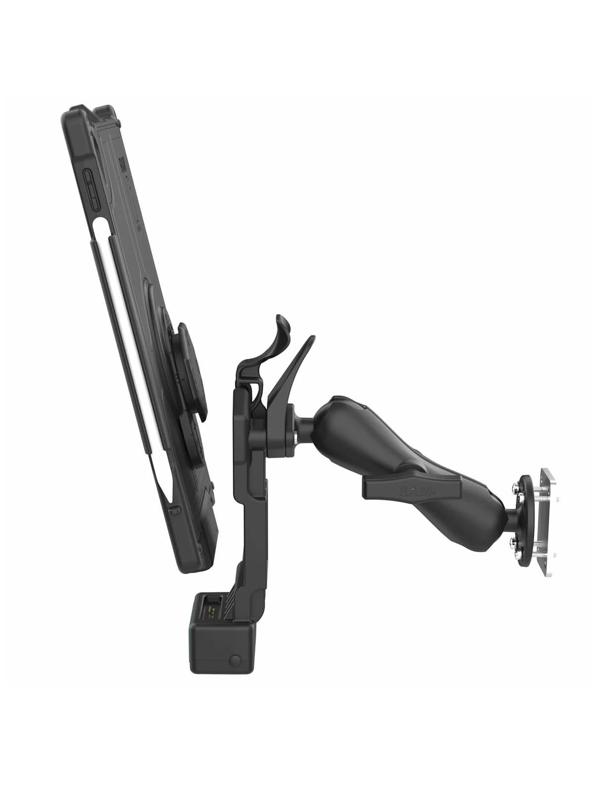 RAM Mounts GDS Uni-Conn Fahrzeug-Kit für Apple iPad 10. Generation - Stahl-Verstärkungsplatte (53,34 mm x 66,04 mm) - USB-C-Anschluss