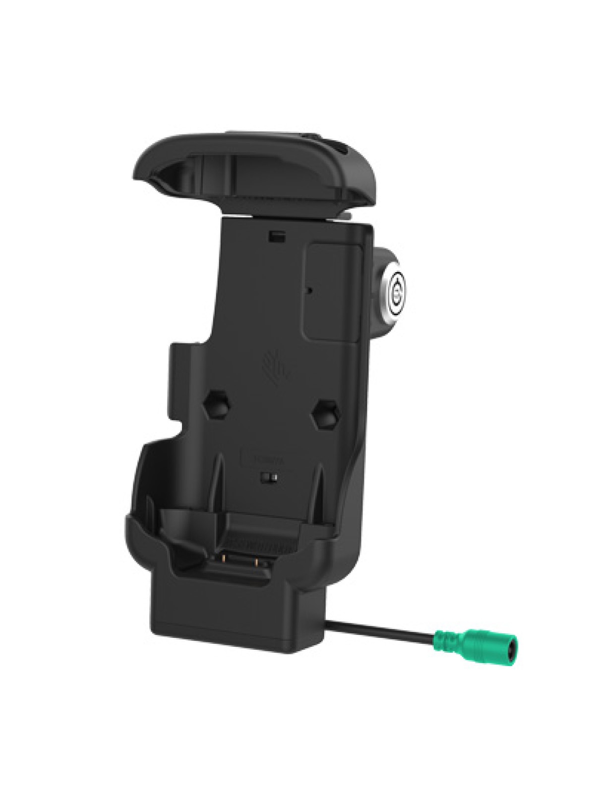 RAM Mounts Form-Fit Halteschale (Schlüsselverriegelung) für Zebra TC53 & T58 - Mit & Ohne Rugged Boot - 5.5mm DC-Anschluss