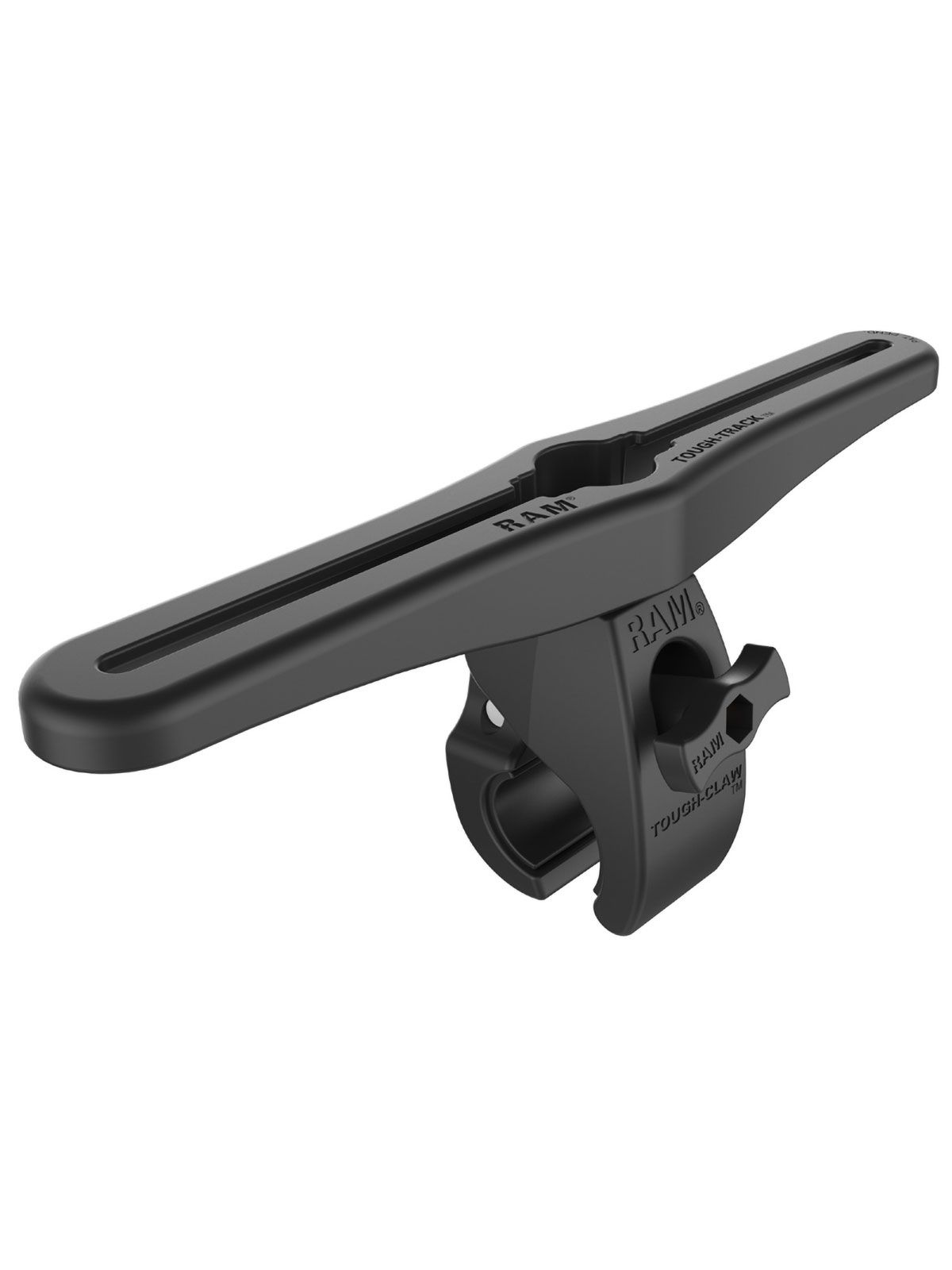 RAM Mounts Tough-Track Schiene mit Tough-Claw mittel (Durchmesser 25,4-40,6 mm) - Schienen-Innenlänge ca. 270 mm