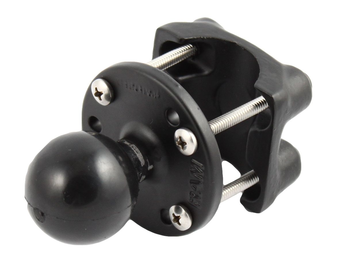 RAM Mounts Halb-Rohradapter mit runder Basisplatte - 25,4-31,75 mm Durchmesser, C-Kugel (1,5 Zoll), im Polybeutel