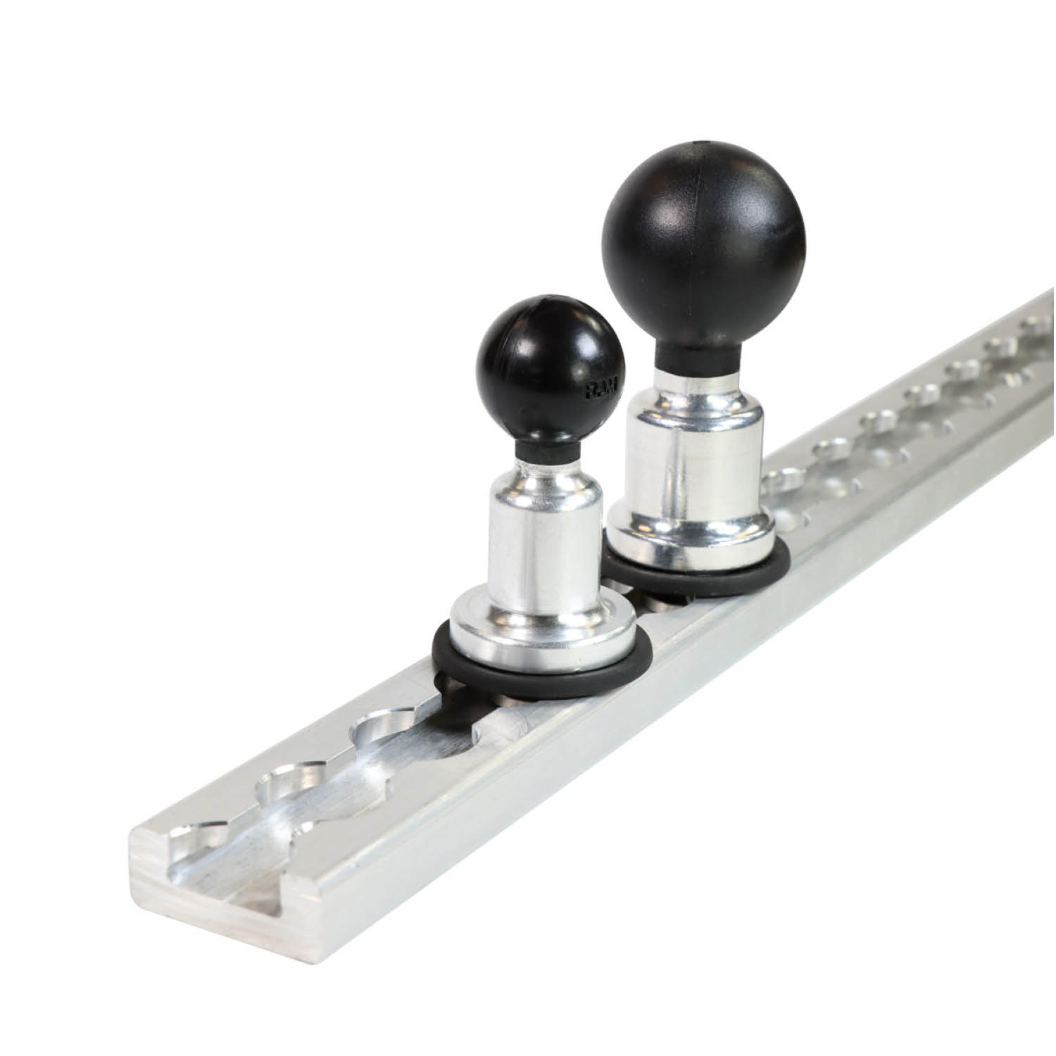 RMG Aluminium-Kugeladapter - Innengewinde 1/4“-20 UNC - Mit Tellerschraube 18 mm Durchmesser & U-Scheibe - 35 mm Außendurchmesser - 8,4 mm Innendurchmesser - Stärke 1,5 mm - B-Kugel (1 Zoll)