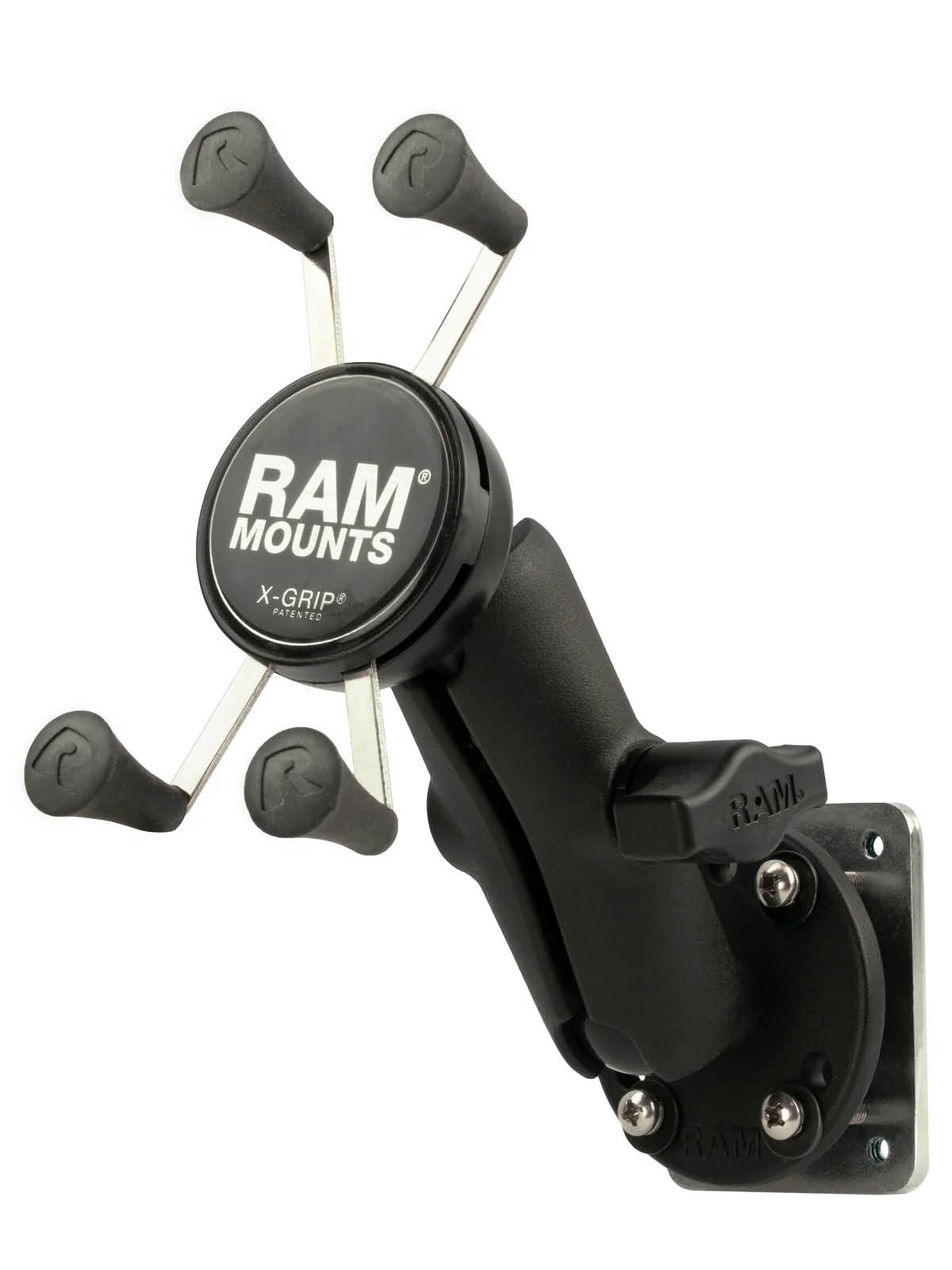 RAM Mounts X-Grip Smartphone-Halterung mit Gegenplatte - B-Kugel (1 Zoll), mittlerer Verbindungsarm