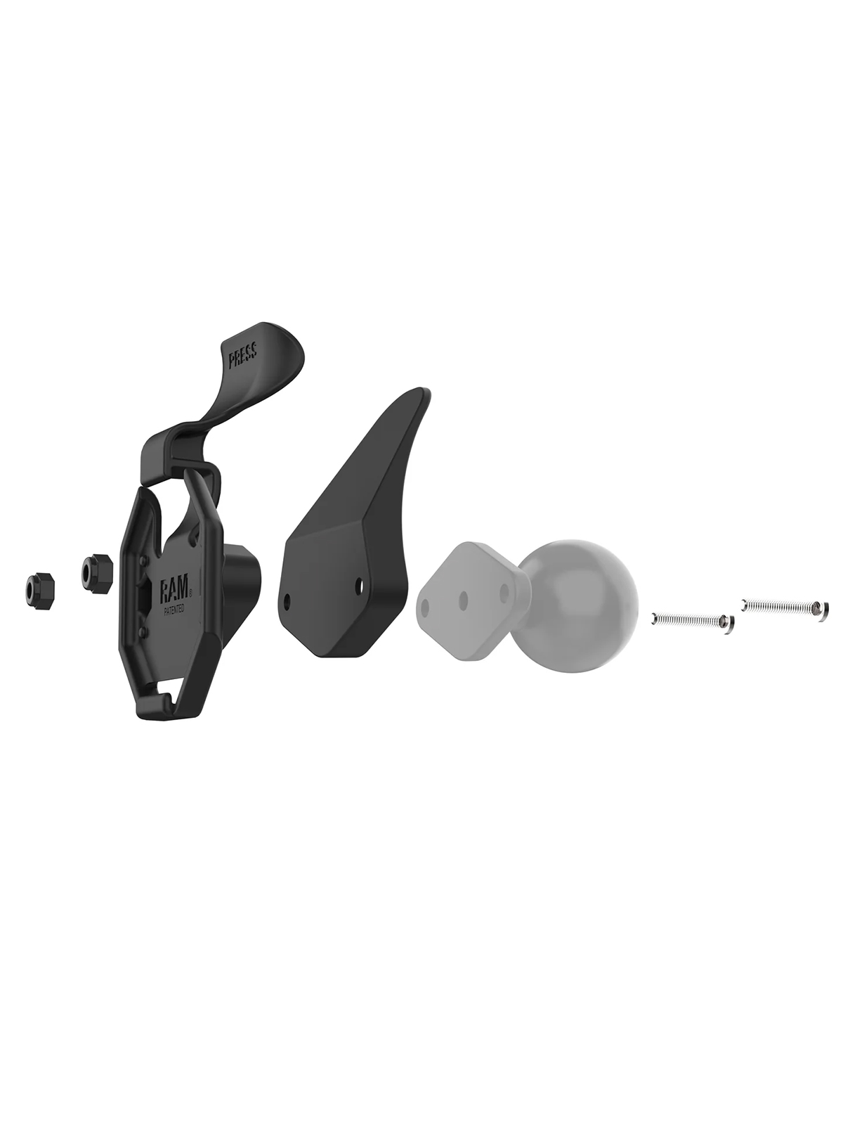 RAM Mounts Halte-Clip für IntelliSkin Schutzhüllen mit GDS Uni-Conn Adapter - AMPS 2-Lochmuster - Schrauben-Set