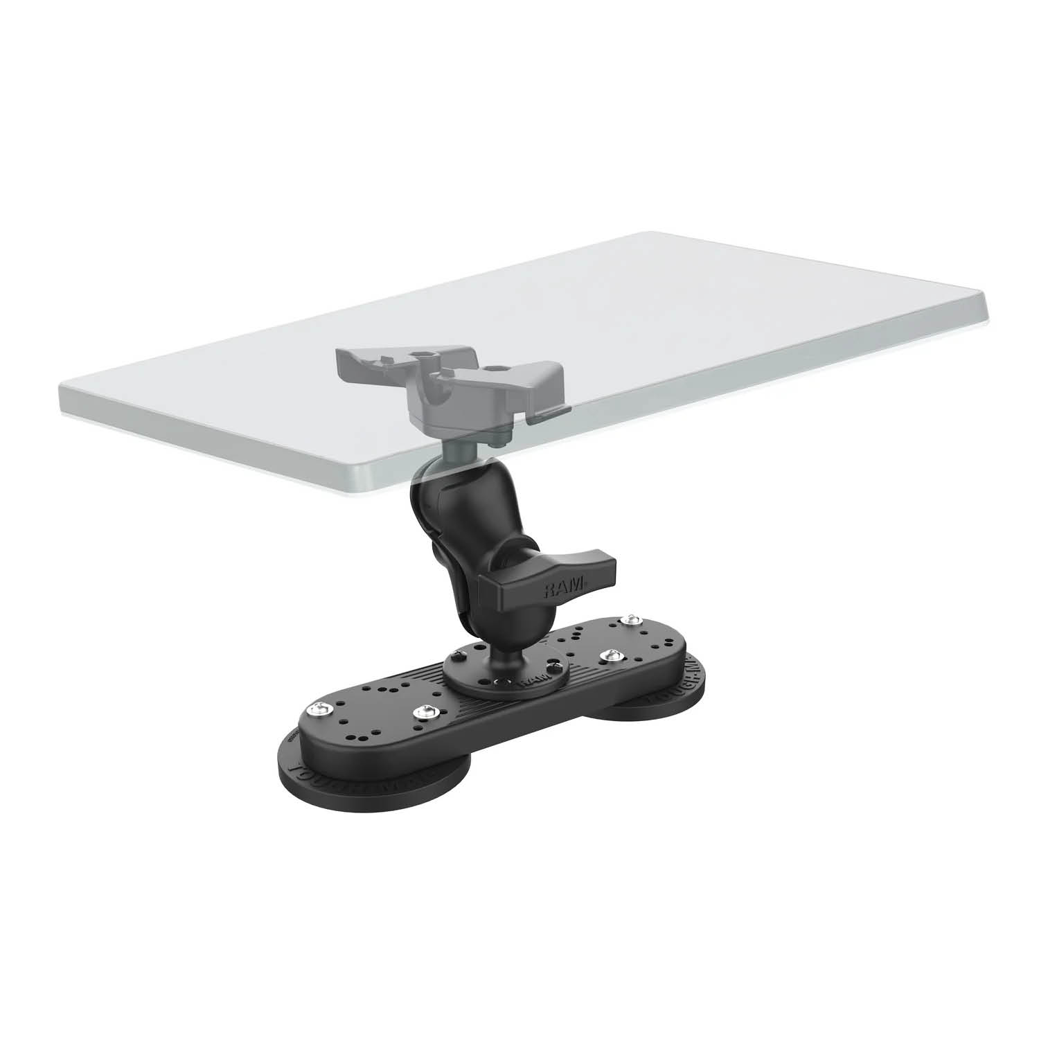 RAM Mounts Tough-Mag Doppel-Magnet-Halterung für Starlink Mini - C-Kugel (1,5 Zoll), kurzer Verbindungsarm