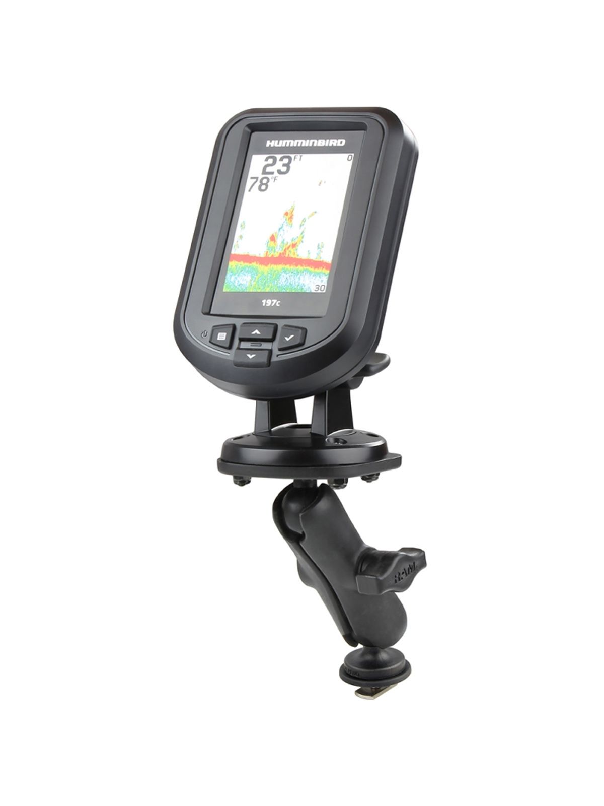 UNPK RAM HUMMINBIRD PIRANHA MNT W/ TRACK