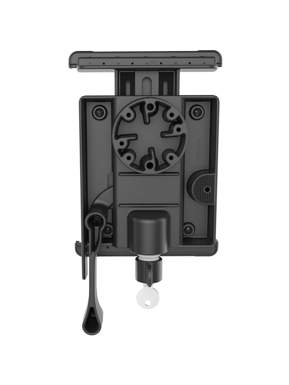 RAM Mounts Universal Tab-Lock Halteschale (abschließbar) für 7 Zoll Tablets wie Amazon Kindle Fire / Apple iPad mini / Google Nexus 7 (ohne Schutzgehäuse/-hüllen) - AMPS-Aufnahme, Schrauben-Set