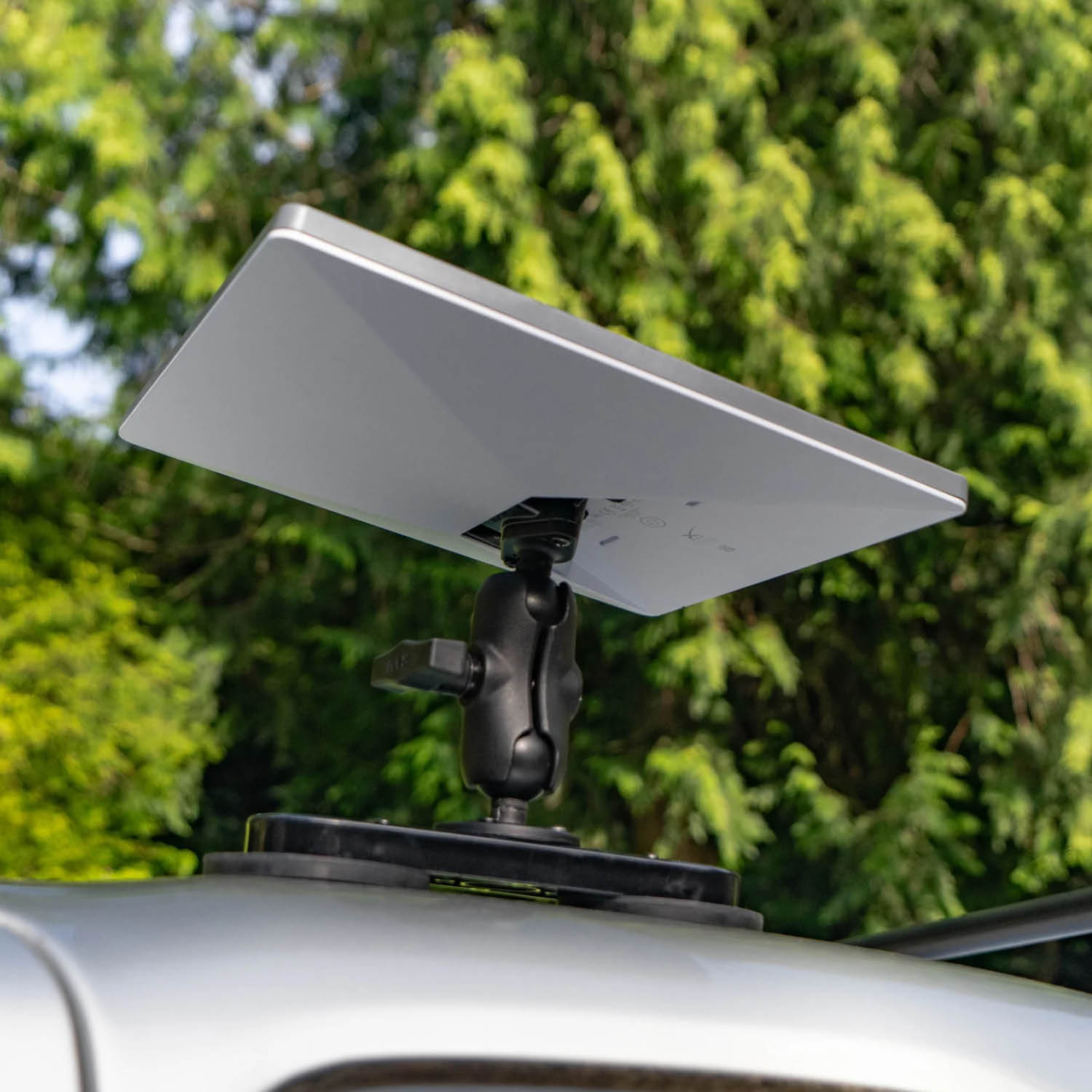 RAM Mounts Tough-Mag Doppel-Magnet-Halterung für Starlink Mini - C-Kugel (1,5 Zoll), kurzer Verbindungsarm