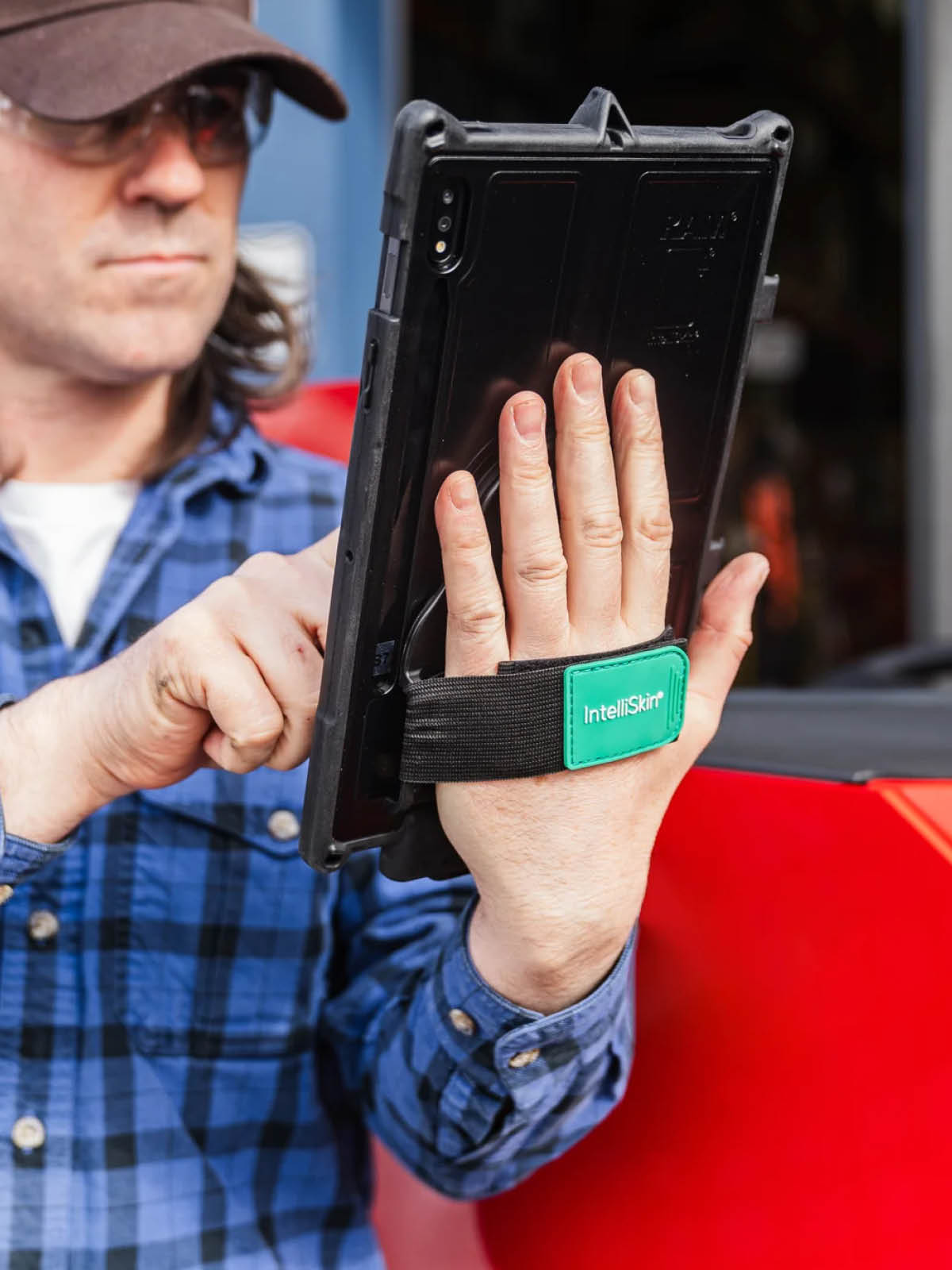 RAM Mounts GDS Uni-Conn Adapter mit Handschlaufe für IntelliSkin Schutzhüllen - Schrauben-Set