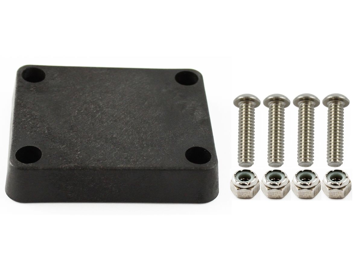 RAM Mounts Verbundstoff-Gegenplatte (50,8 x 63,5 mm) - Schrauben-Set, im Polybeutel