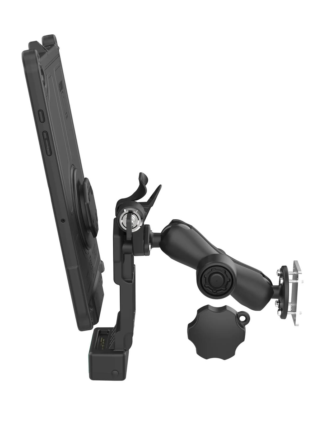 RAM Mounts GDS Uni-Conn Fahrzeug-Kit für Samsung Galaxy Tab A9+- Schlüsselverriegelung - USB-C-Anschluss - C-Kugel (1,5 Zoll)