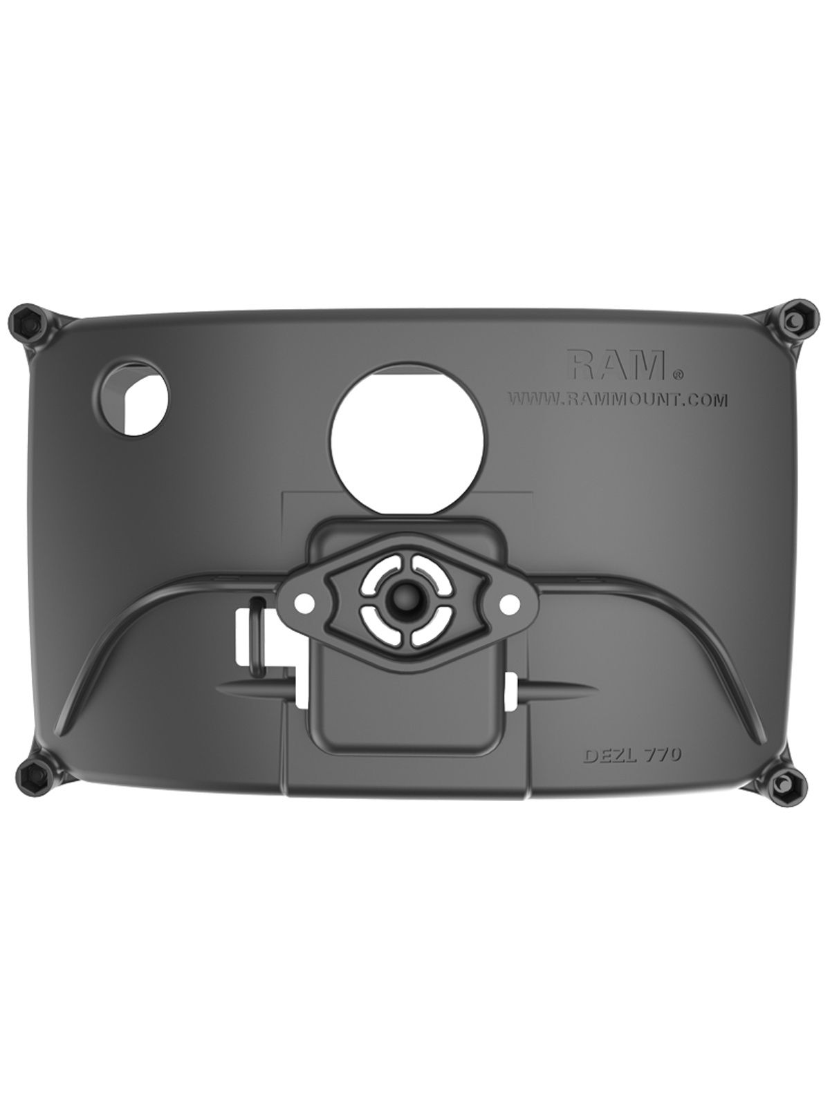 RAM Mounts Sicherheitsgehäuse für Garmin Dezl 770LMTHD (ohne Schutzhüllen) - Diamond-Anbindung (Trapez), Schrauben-Set, im Polybeutel