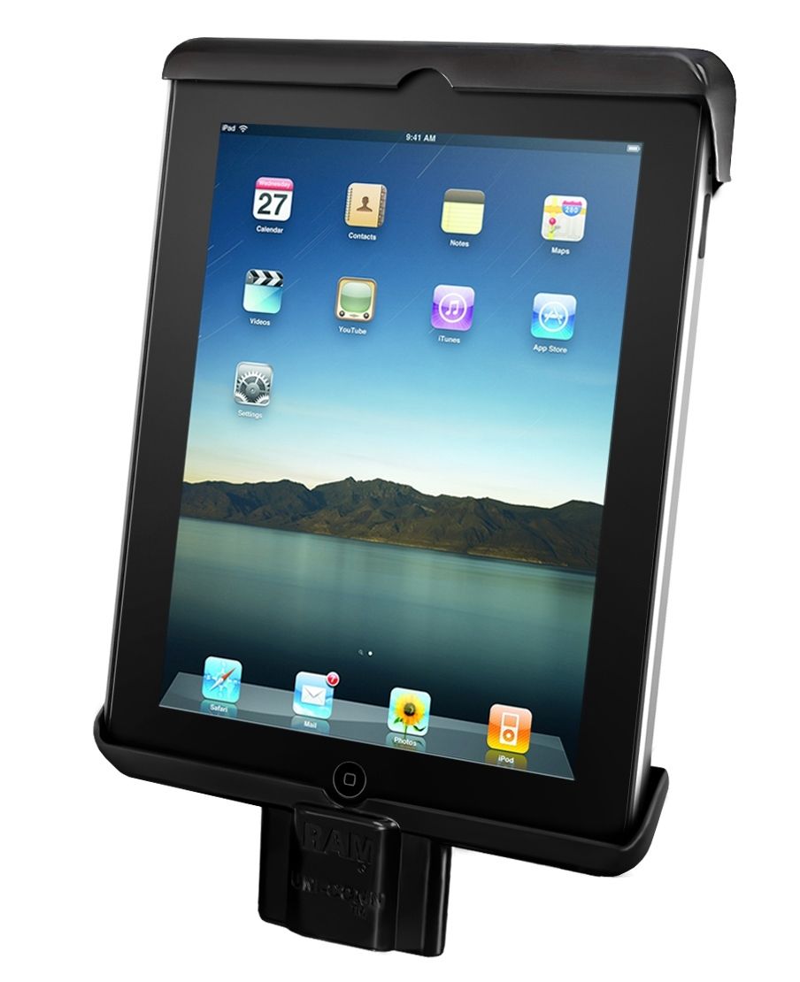RAM Mounts Tab-Tite Universal Halteschale für Apple iPad 2 & 3 inkl. Sync-Vorrichtung (ohne Schutzhüllen) - AMPS-Aufnahme, Schrauben-Set
