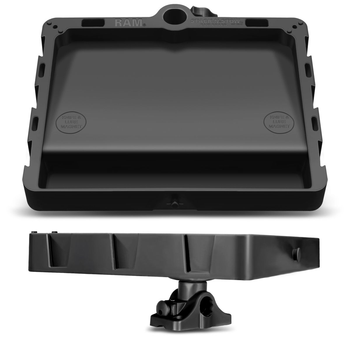 RAM Mounts Verbundstoff Stack-N-Stow Ablagefach für Angelzubehör - mit Post & Spline Stift und Aufnahme (zum Aufschrauben), im Polybeutel