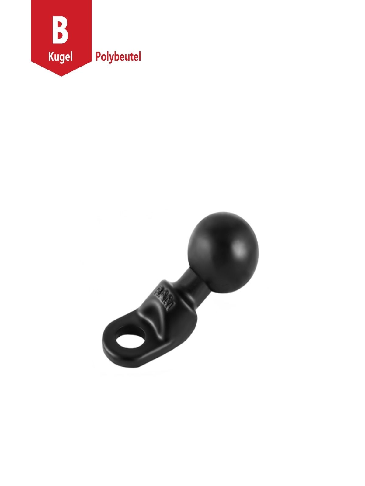 RAM Mounts Motorrad-Basisbefestigung mit 9 mm Bohrung - B-Kugel (1 Zoll)