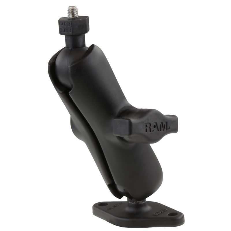 RAM Mounts Aufbau-Set - B-Kugel (1 Zoll), Diamond-Basisplatte (Trapez), mittlerer Verbindungsarm, Tough-Ball mit 1/4"-20 Gewindestift