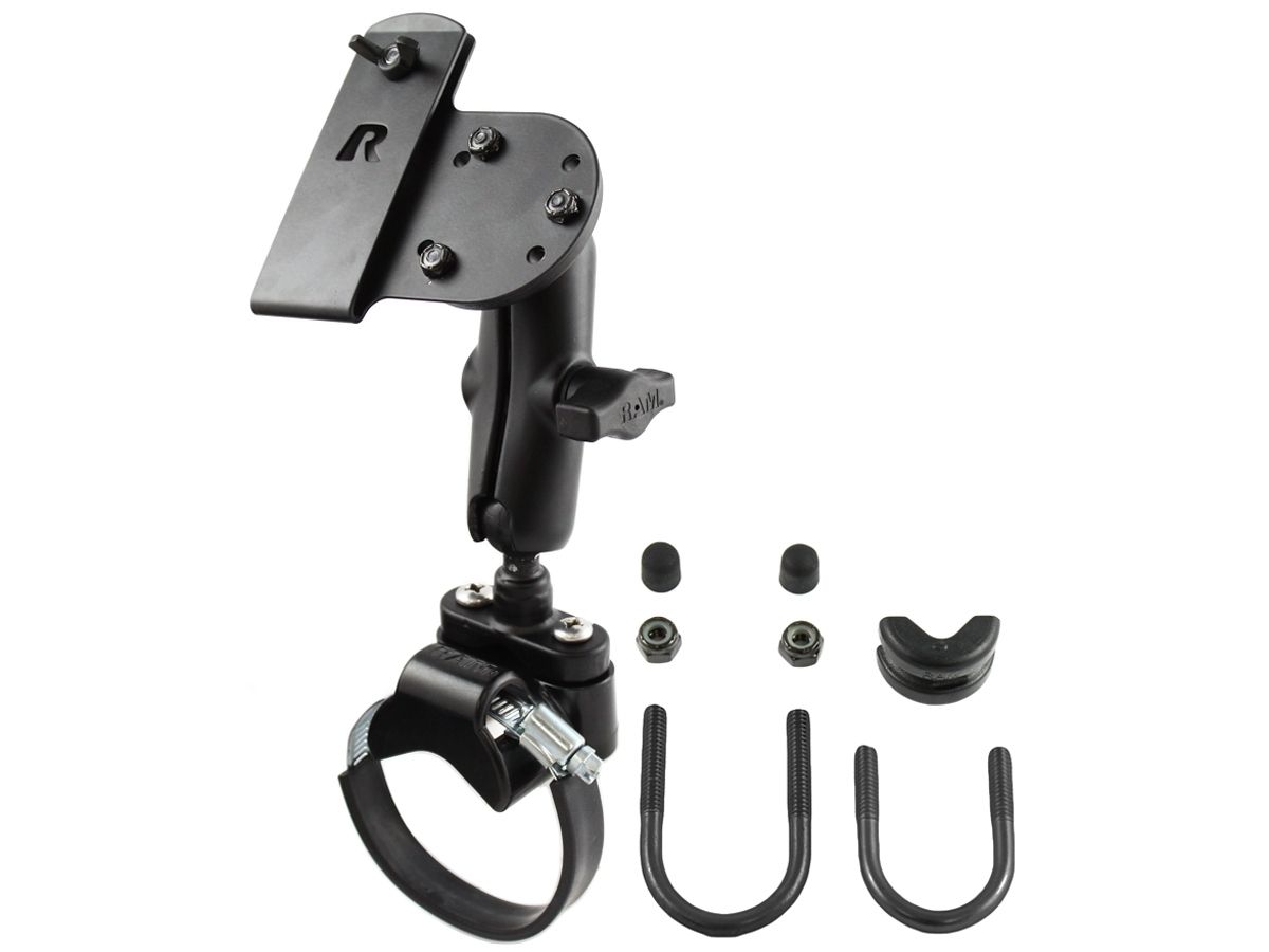 RAM Mounts Rohr-Halterung für Waffenhalter - B-Kugel (1 Zoll), Klemmschelle, mittlerer Verbindungsarm