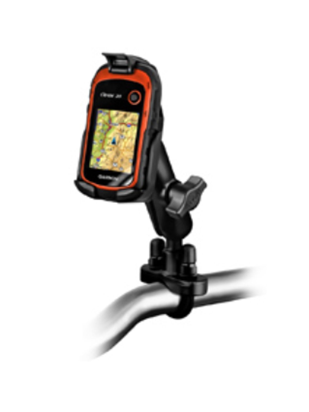 RAM Mounts Lenker-Halterung Garmin eTrex 10/20/30 - B-Kugel (1 Zoll), Rohr-Klemme, mittlerer Verbindungsarm