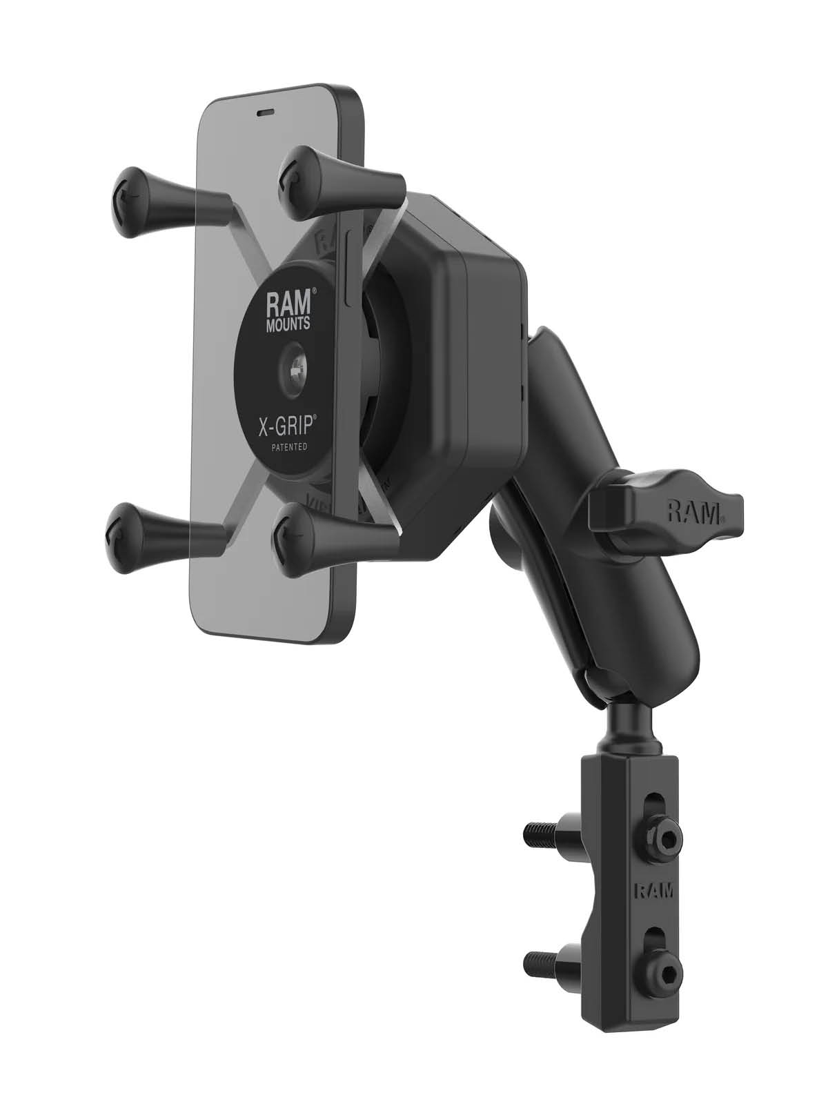 RAM Mounts X-Grip Motorrad-Halterung für Smartphones bis 82,6 mm Breite mit  Vibe-Safe