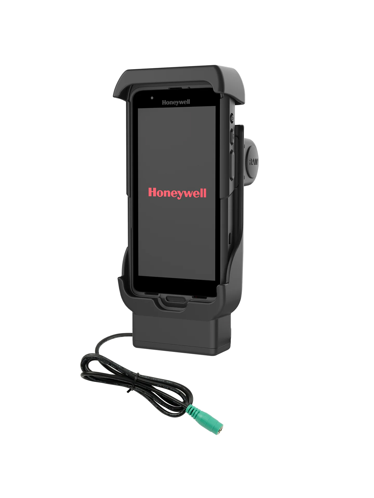 RAM Mounts Form-Fit Halteschale für Honeywell CT40, CT45 & CT47 - Mit und Ohne OEM-Schutzhülle - 5.5mm DC-Anschluss