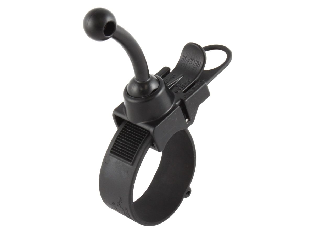 RAM Mounts EZ-Strap Lenkerbefestigung mit Garmin-Anbindung - Verbundstoff-Gehäuse, Gummiband, langer Arm, im Polybeutel